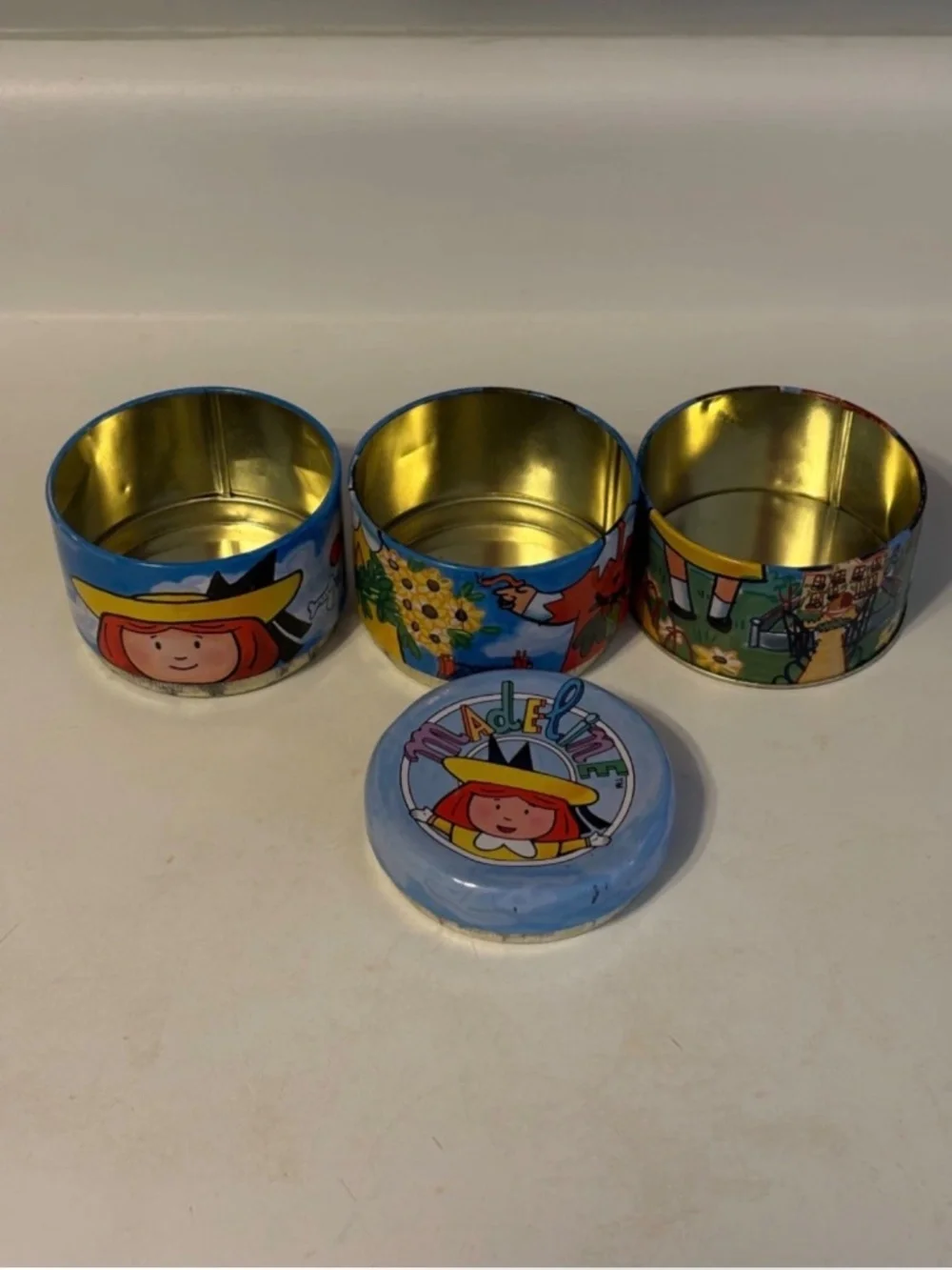 Vintage 1997 Madeline Schylling 3 Tier Stackable Twist Tin Collectible Trinkets